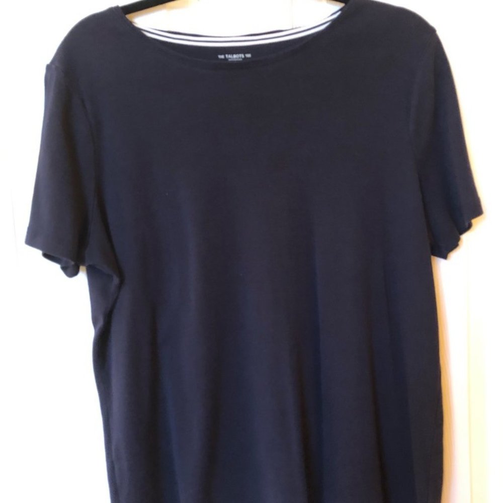 The Talbots Tee Talbots "Woman" Dark Blue Tee- 1X
